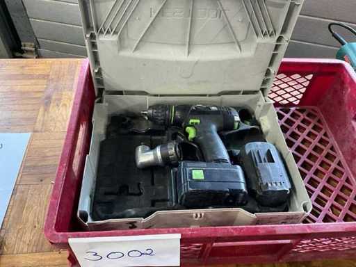 Herramienta eléctrica de lote mixto, destornillador inalámbrico Festool, fresadora Lamello Bosch, lijadora orbital aleatoria negra y Decker