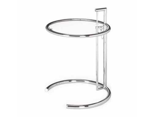 Bijzettafeltje - chroom/transparant (5x)