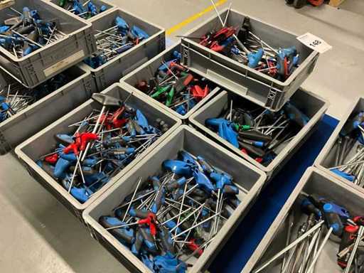 Batch of right-angle torx/hex keys