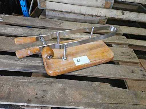 1x Ham clamp en acier inoxydable/bois