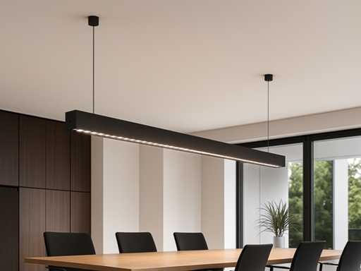 Lumière suspendue linéaire LED – 35W – 120cm – Kit de montage inclus (x2)