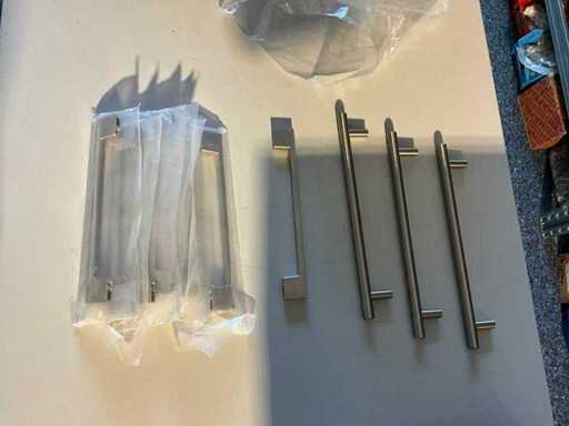 10 x asa de mueble de ancho, aprox. 20 cm - 3 veces redondas, 7 veces angulares