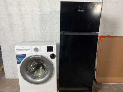 Połączenie pralki Beko BM3WFU3741S lodówki i zamrażarki Etna KDV156ZWA