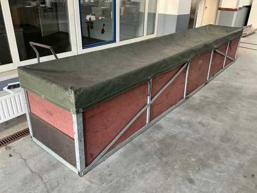 Transportkist met afdekzeil (3x)