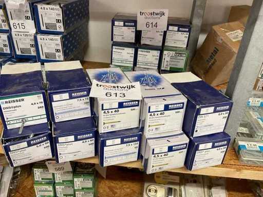 10 Schachteln Spanplattenschrauben; Fensteranker