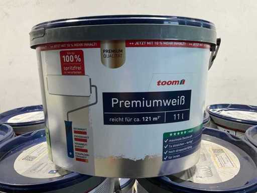 Matte wall and ceiling paint professional - 11 liters - white (8x)