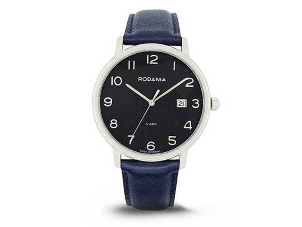 5x Men's watch RODANIA Raffina, S/S, Leather Blue, Sapphire 5 ATM, 2640429