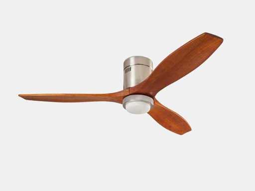 Ledsc4 Stem ceiling fan walnut wood with remote control