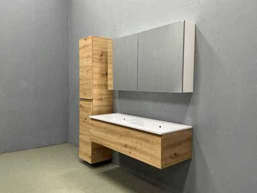 Detremmerie – Vintage-Eiche – Badezimmermöbelset 120 cm