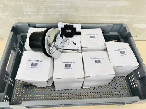 (X7) - Verchroomde afvoer voor de douche met sifon voor lijmen of schroeven