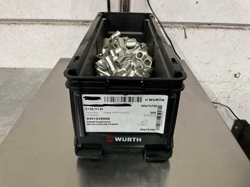 Würth 9,42 kg Ucho kabla zaciskanego M8 x 70 w pojemniku sztaplowanym