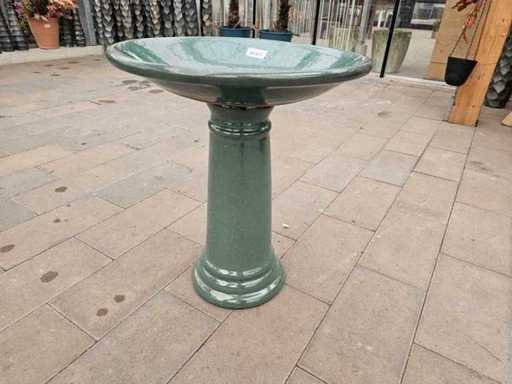 Vasca per uccelli esclusiva realizzata in terracotta smaltata - Verde