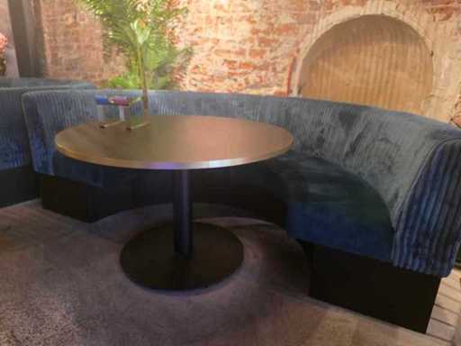  2-teiliges Cord-Restaurant-Restaurant-Set mit rundem Tisch 
