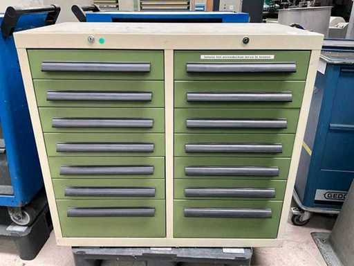 Metal workshop chest of drawers