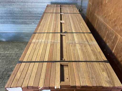 Lamele din tec Guyana Rindeoite 2750x40x27mm (130x)