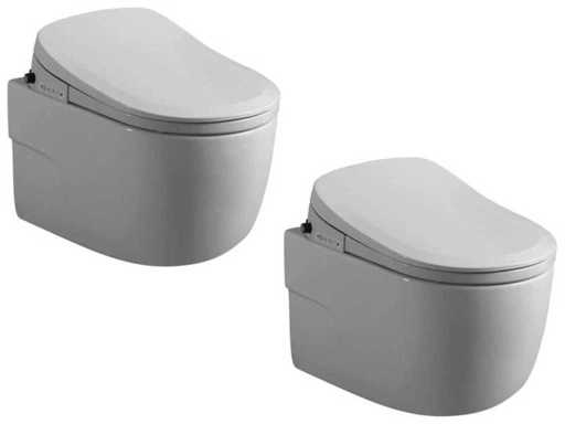 2x Mawialux built-in wall closet with cleaning and automatic toilet seat
