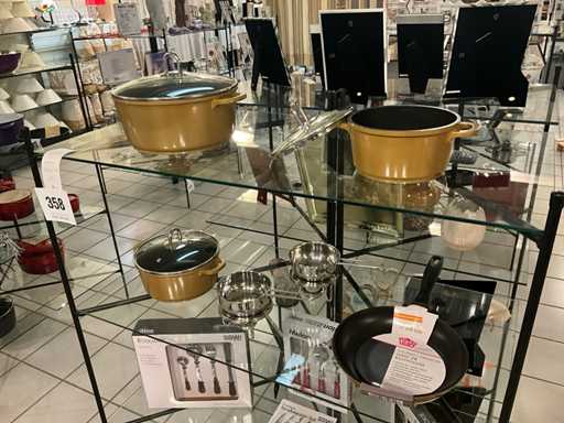 Gsw kookpottenset 4 delig en 2 sauspannetjes met warmer 