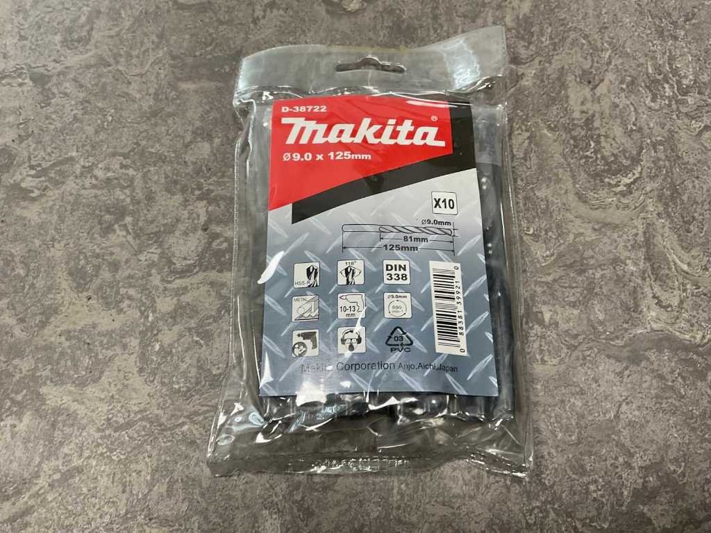 Makita - D-38722 - metal drill bit 10-pack ø9x125 mm (10x)