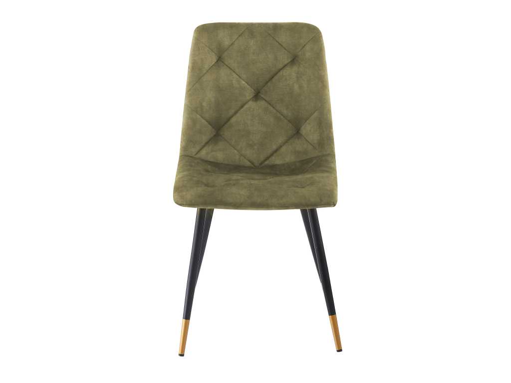 6x Design dining chair 2073 Olive green