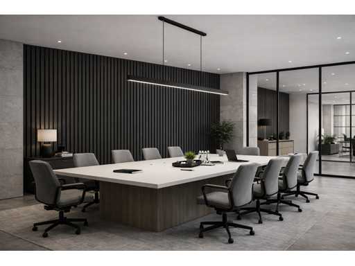 Decoratieve strip (14x) Akoestisch wandpaneel zwart 2720x620x50mm