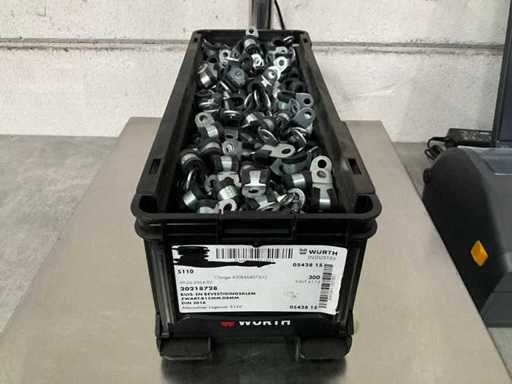 Würth 4.71 kg Buis- bevestigingsklem B15 mm - D8 mm in stapelbare bak