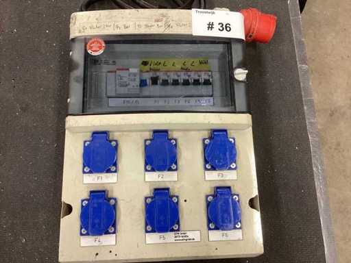 16 A CEE auf Schuko Bühnenstromverteiler, Stromverteiler, Verteilerkasten