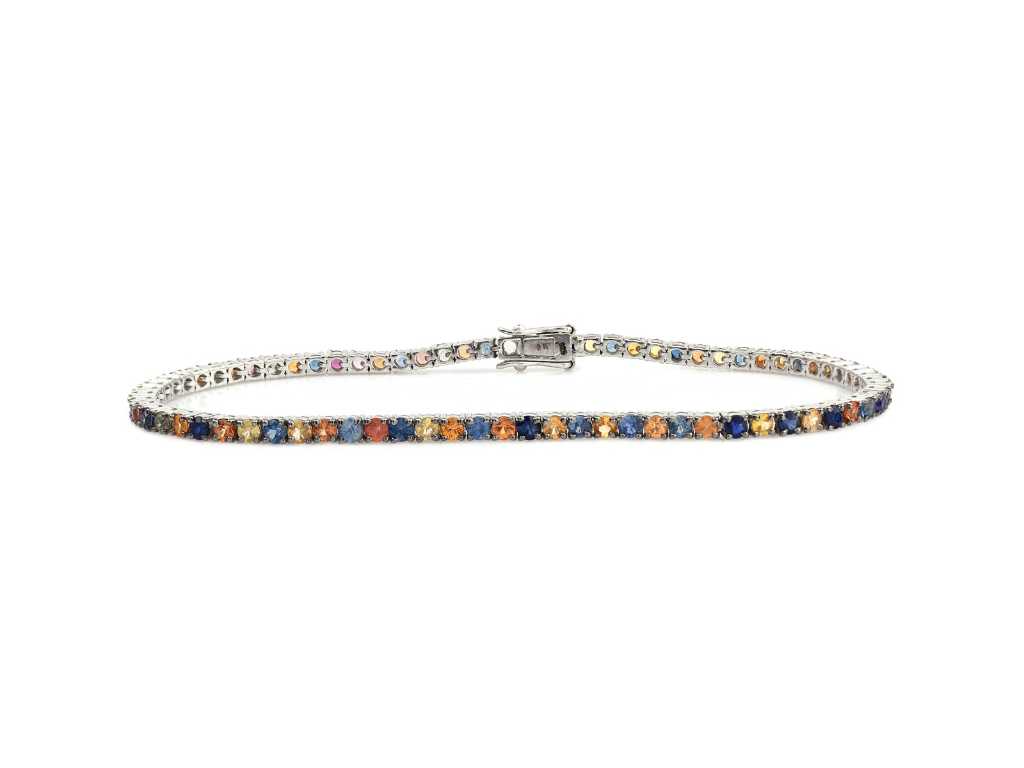 (Certifié) Bracelet avec Multi Saphir Naturel 5.63g 