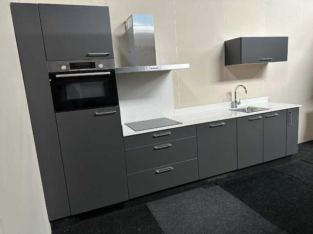 Bribus kitchen - 329cm v.v. Bosch built-in appliances, Composite Worktop, color U1233 Graphite (NEW IN BOX)