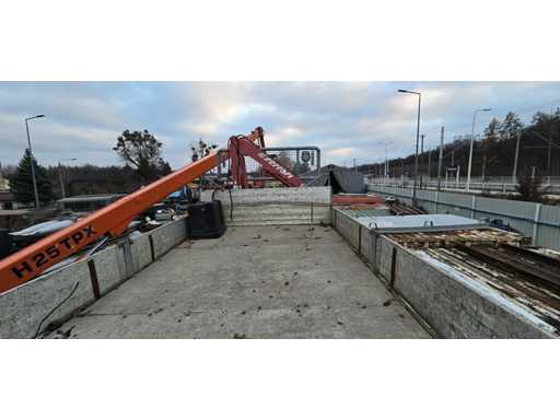 Open bezorgwagencarrosserie met laadarm - compleet met motor en pomp