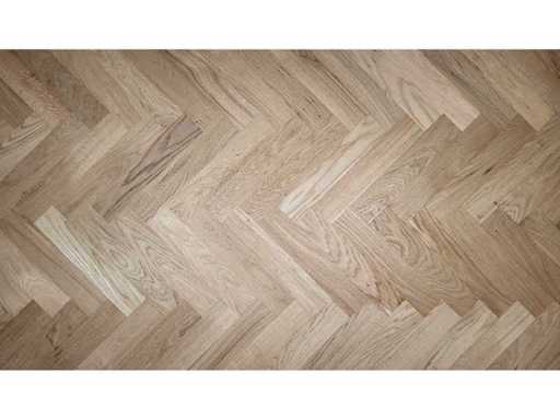 Herringbone Massief Europees Eik Authentiek 0V Ongefinisht