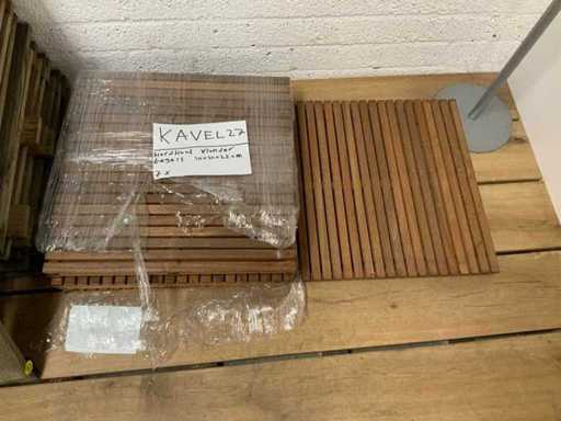 Hardwood Decking Tile Planed 50x50 cm (7x)