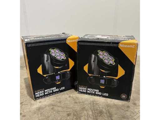 BeamZ - Lavaggio con fusibile 712 - Testine mobili LED spot (2x)