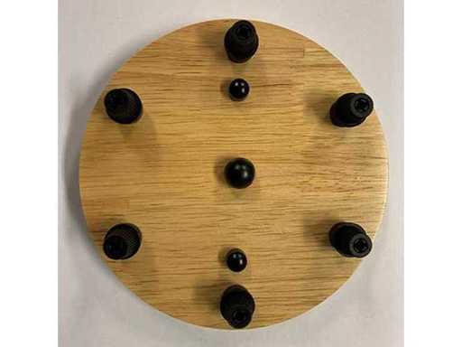 (100x) Plafondkap - Hout 6 aansluitingen - 15 cm