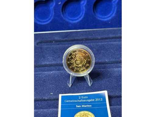 2€ Émission conjointe San Marino 2012
