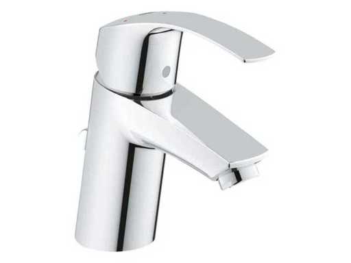 Grohe Eurosmart S-Size 1-hende lwastafelmengkraan chroom vaste uitl. m.waste