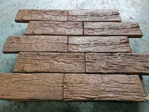 Concrete wood-look tiles (approx. 330 pcs)