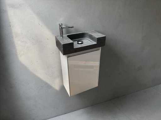 Toilet furniture with bluestone fountain and tap