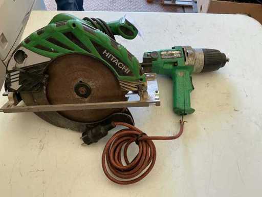 Hitachi Hitachi Kutowa Piła Tarczowa + Klucz Udarowy (2x)