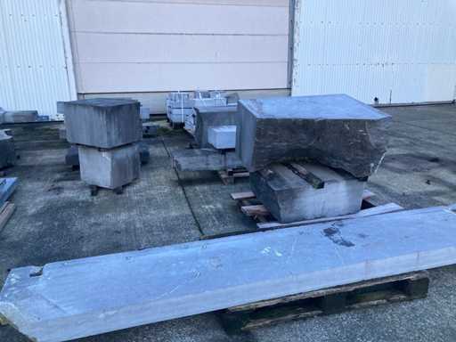 Bloki belgijskiego kamienia błękitnego