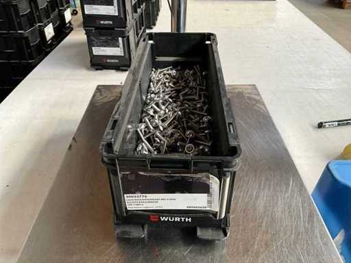 Würth 7.16kg Low button head screw with flange M6x30 in stackable container