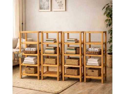 Set of 10 new 4-tier shelves 1 M high