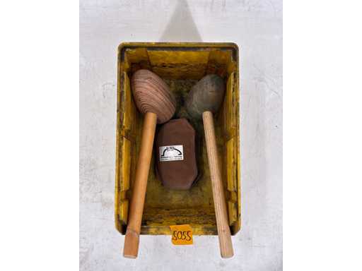 Tropisch houten hamer (plaatmetaalbewerking) DINO zandkussen