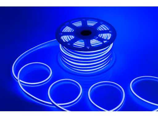 LED Strip Neon Waterdicht 50m – Blauw – 8W/M – IP65 – Gebruik Binnen/Buiten(x2)