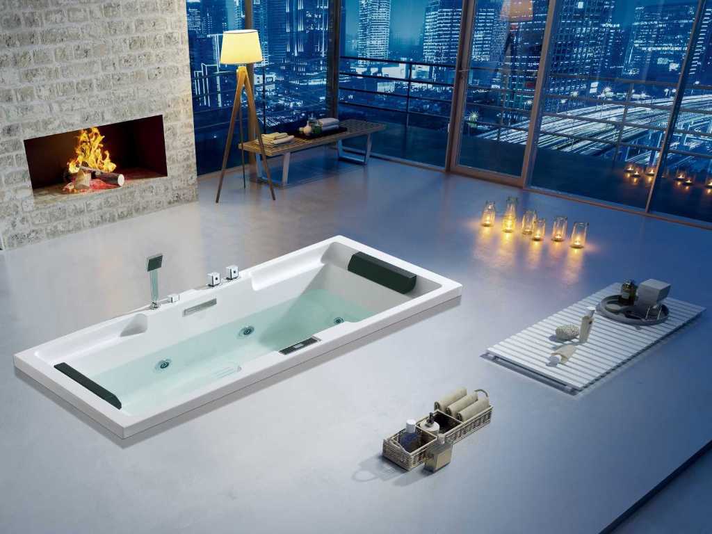 Surface mounted (or built-in massage bath)