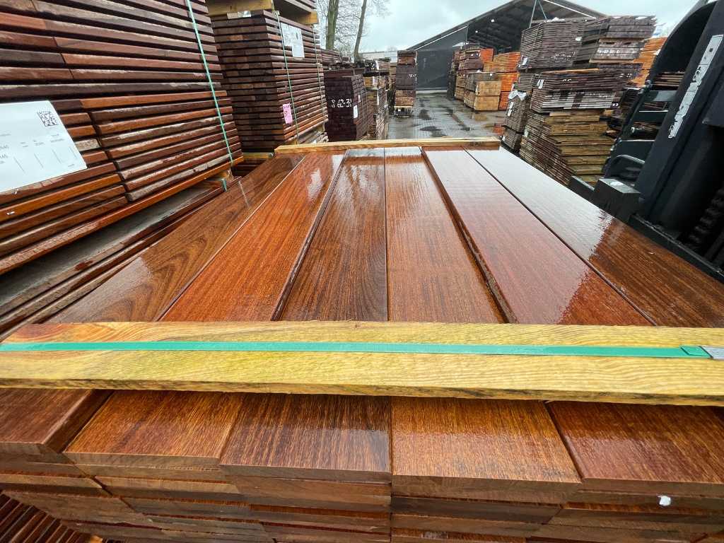 IPE prime hardwood planks planed 21x145mm, length 125cm (154x)
