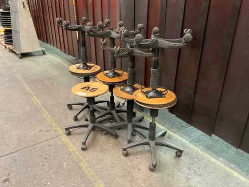 Taburete de taller, enrollable (9x)