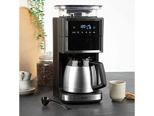 BEEM Fresh-Aroma-Perfect III thermo koffiemachine, 1000W, met molen, zwart/roestvrij staal