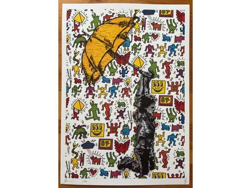 DEATH NYC : Umbrella Girl & Keith Haring