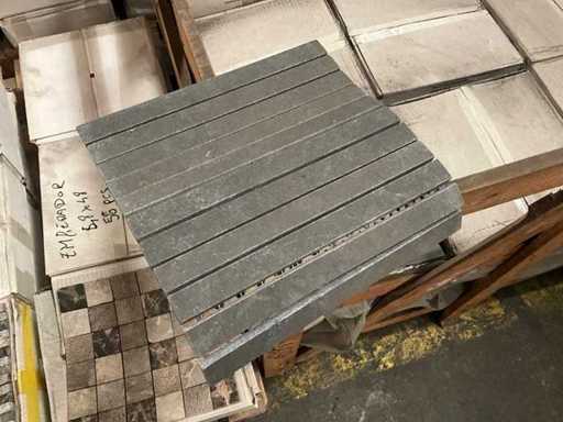 Piastrelle a mosaico di pietra blu di Jinin