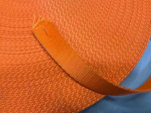 Webbing orange 2,5 cm breed 30 m lang